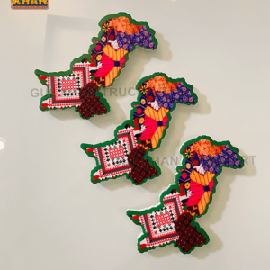 Pakistan Map Magnet Acrylic By Gul khan Truck Art