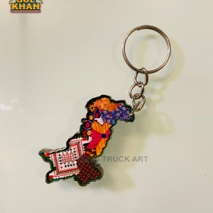 Pakistan Map Premium Acrylic Key Chain (Dual side print) Truck Art