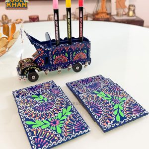 Cone Art Red Coaster & Truck Art Set Design