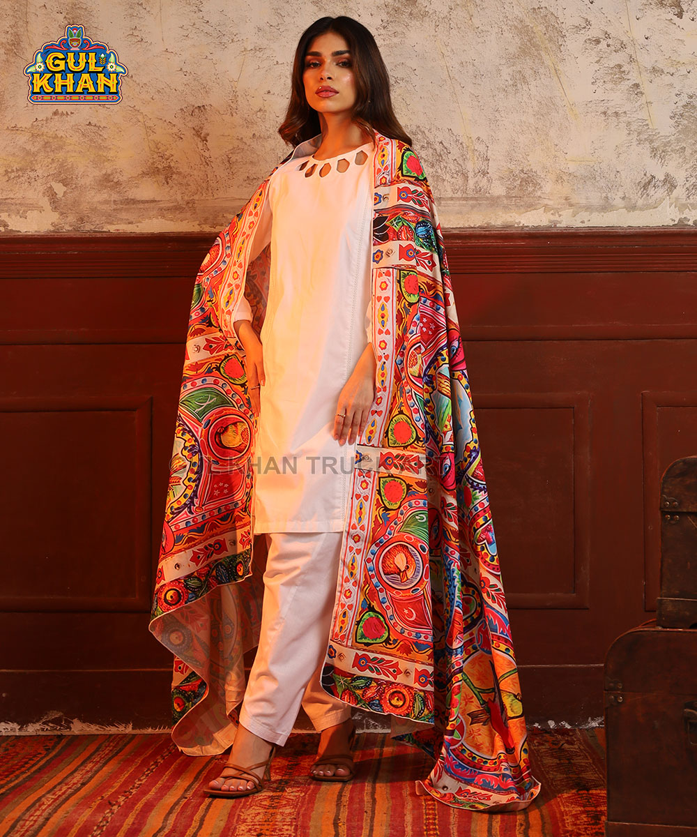 2 (5) Traditional Truck Art Shawls - Image 1