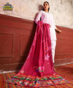 Pink Motif Printed Truck Art Shawls - Image 4