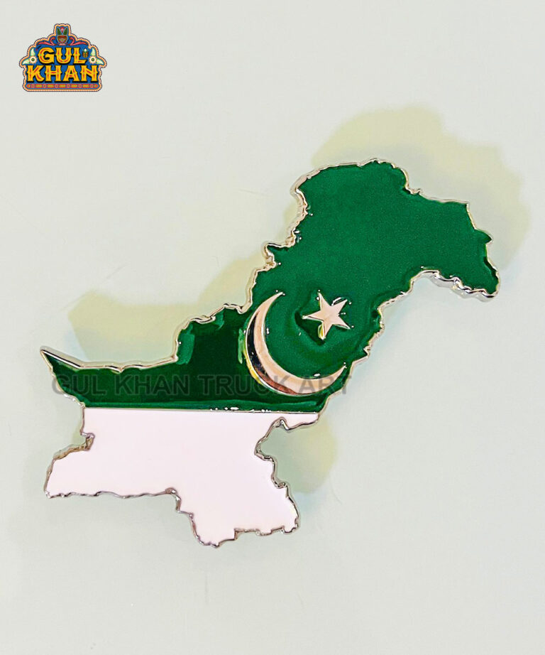 Metal Map Magnet By Gul Khan Truck Art