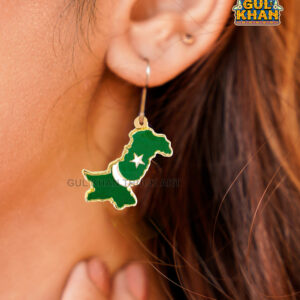 Map Metal Ear Rings