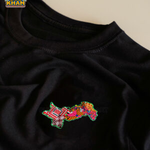 Pakistan Map  Premium Embroidered Patch T-Shirt