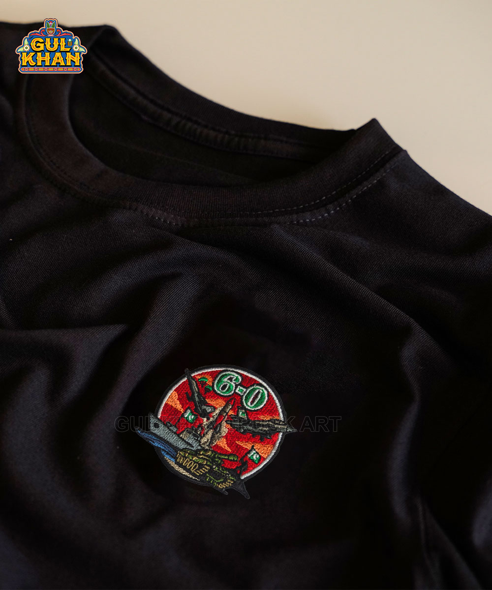02 6-0 Premium Embroidered Patch T-Shirt - Image 1