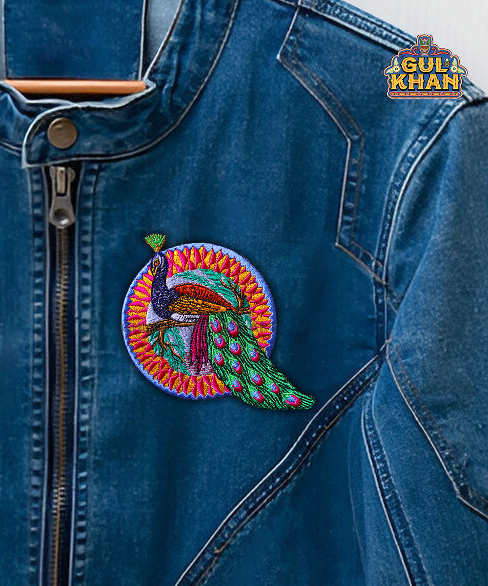 2 (5) Peacock Premium Embroidered Patch - Image 1