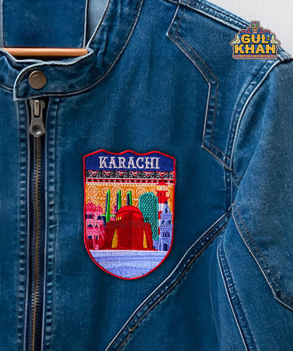 2 (9) Karachi Premium Embroidered Patch - Image 1