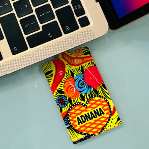 Yellow & Pink Flower Printed USB Flash Drive  (Customizable)