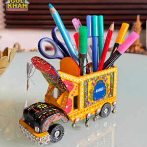 Cone Art Yellow Stationery Truck Design (Customizable)