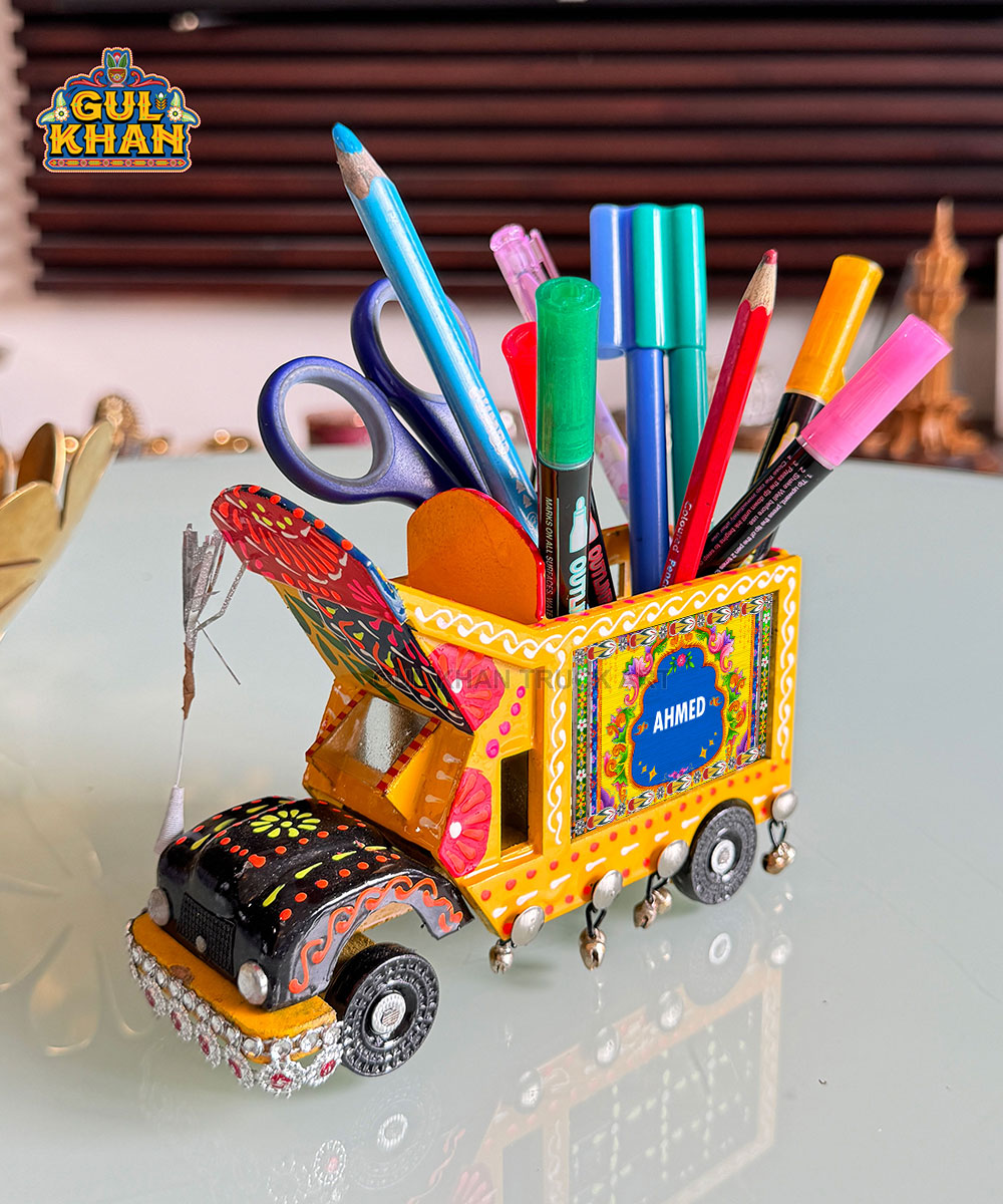 Y-2 Cone Art Yellow Stationery Truck Design (Customizable) - Image 1