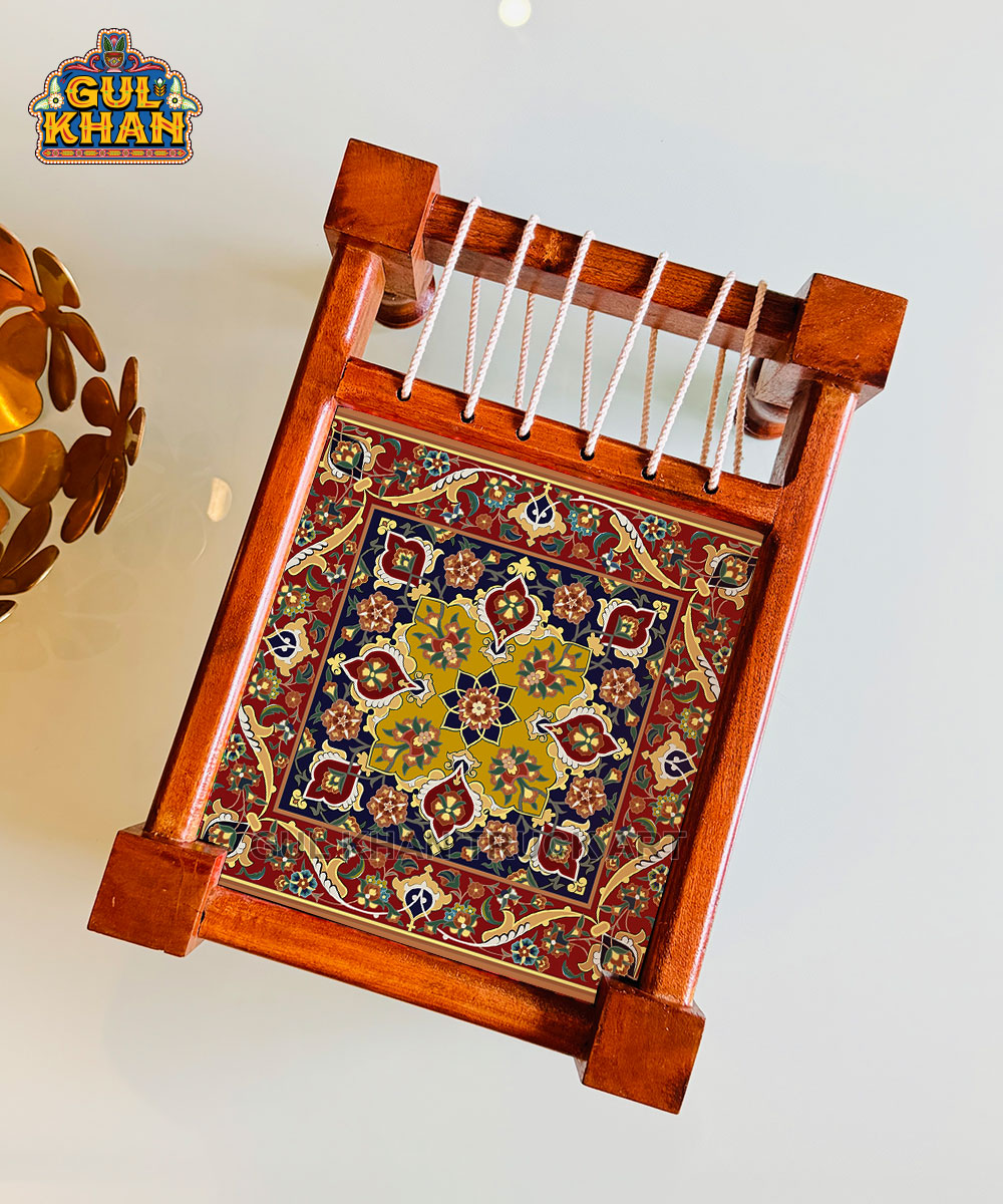 charpai-tray-Mockup-1 Persian Artisan Edition Charpai Printed Design 07 - Image 1
