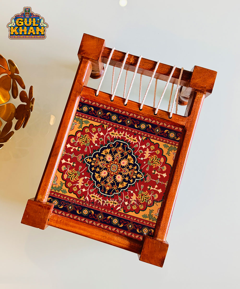 charpai-tray-Mockup--4 Persian Artisan Edition Charpai Printed Design 05 - Image 1