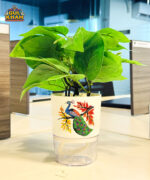 Peacock Printed Self Watering Planter Pots - Image 2