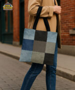 Denim Patchwork Tote Bag - Image 2