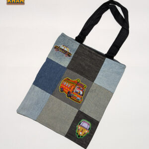 Denim Patchwork Tote Bag