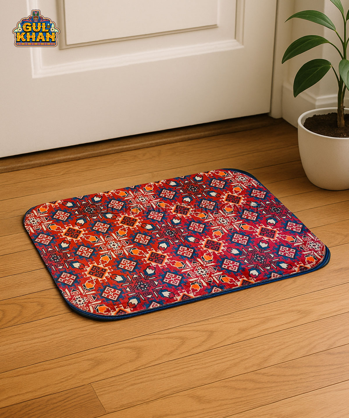 2-1 (4) Persian Motif Printed Floor Mat - Image 1
