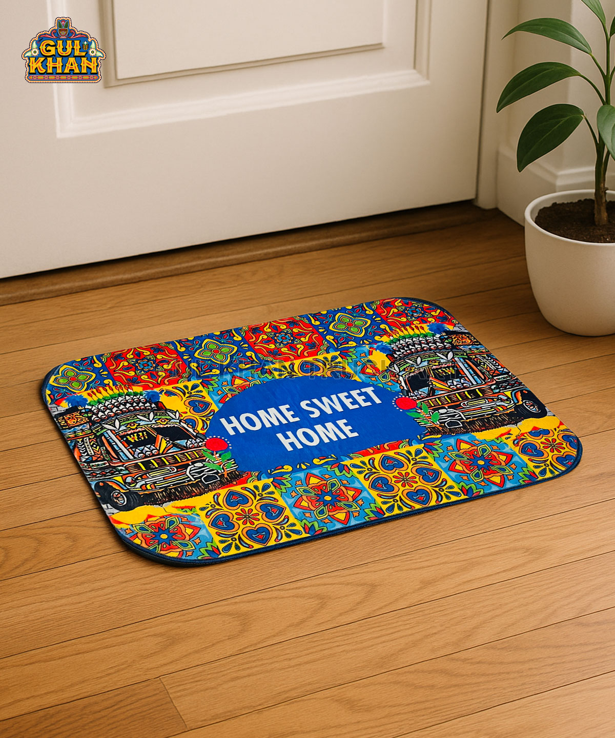 2 (15) W11 Printed Truck Art Floor Mat - Image 1