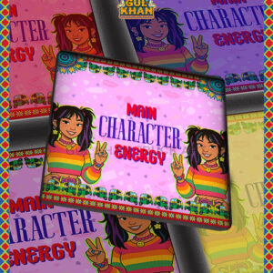 Main Character Energy Printed Coaster Design