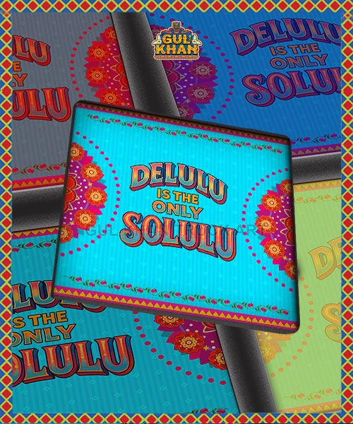 Coaster-mockup DELULU Printed Coaster Design - Image 1