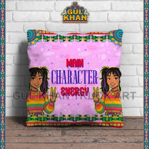 Main Character Energy Printed Cushion Design