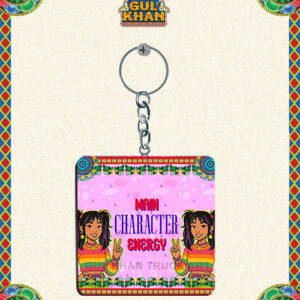 Main Character Energy Printed Key Chain Design