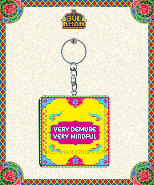 Keychain-mockup Very Demure Key Chain Design - Image 1