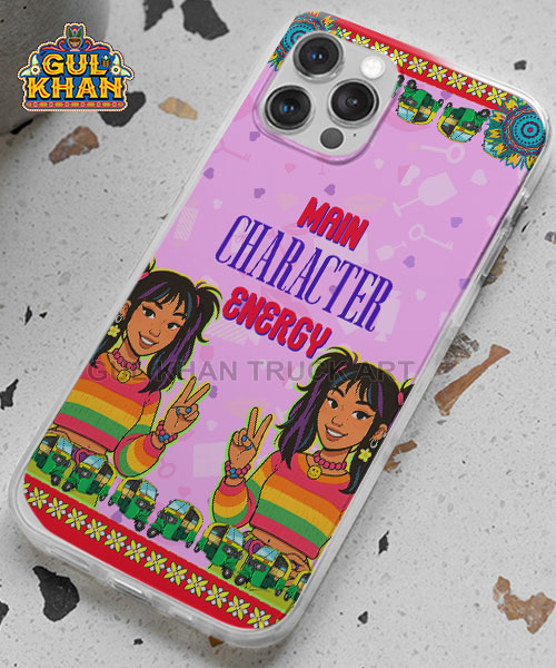 MOBILE-COVER-MOCKUP Main Character Energy Printed Mobile Cover Design - Image 1