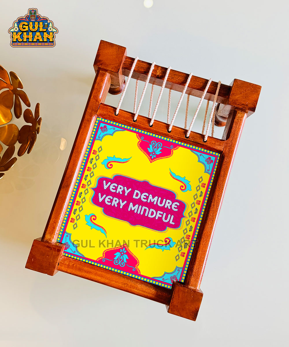 charpai-tray-Mockup Very Demure Charpai Printed Design - Image 1